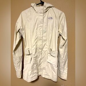WOMENS USED THE NORTH FACE HYVENT DT White  HOODED JACKET M